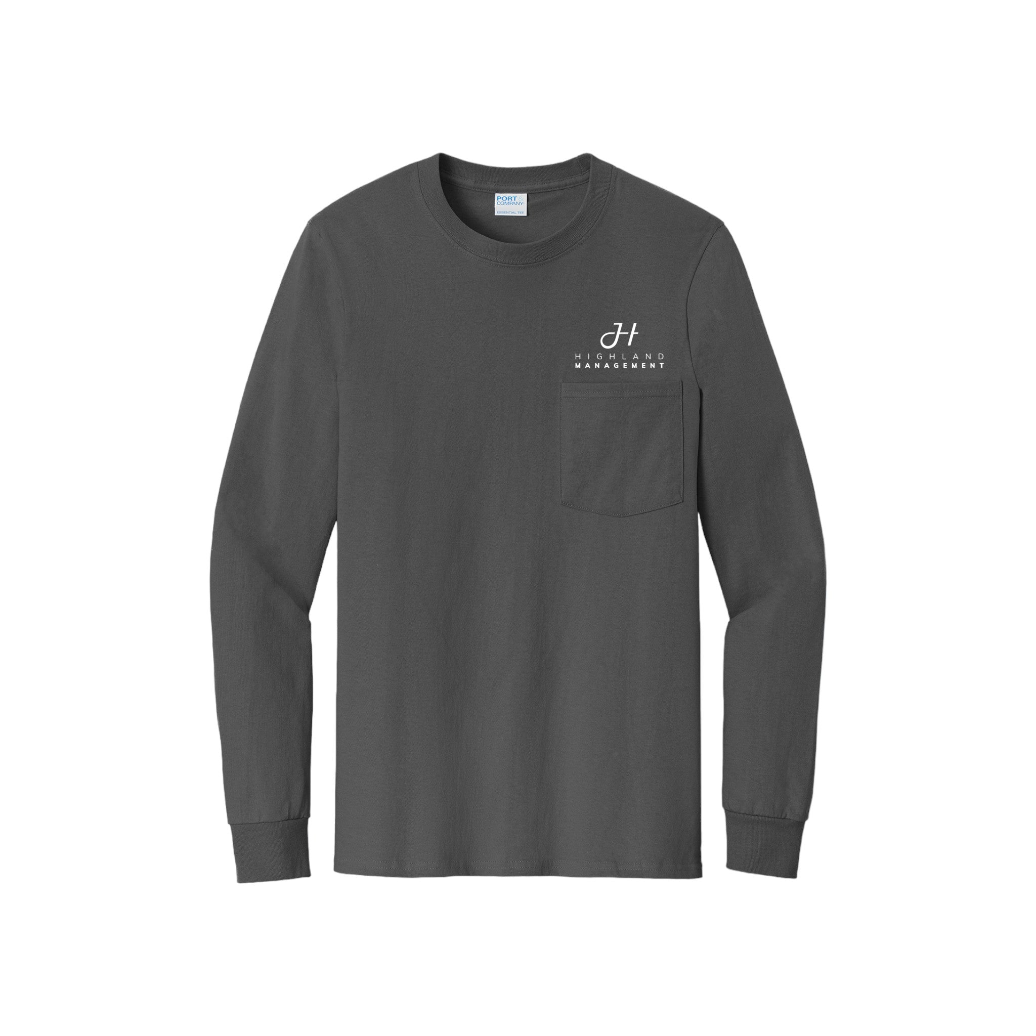 Port & Company Tall Long Sleeve Essential Pocket Tee – Highland Management